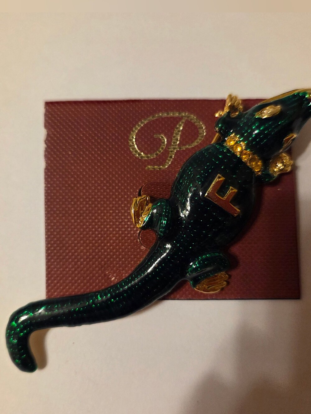 Florida Gators Shiny Green & Gold Football Enamel Lapel Pin